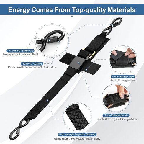 1208LB Heavy Duty Boat Tie Down Straps to Trailer, Anti-Corrosion 2" x 48" Adjustable Boat Trailer Straps for Trailering Safety with Jet Ski, Boat, Kayak, Pontoon, etc. in Saudi Arabia