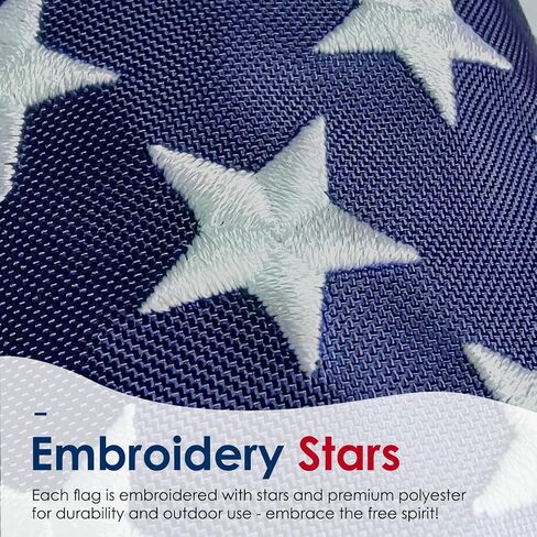 Boat Flag - 12x18 Inch American Flag, Heavy Duty 210D Nylon, Embroidered Stars, Sewn Stripes, Brass Grommets in Saudi Arabia