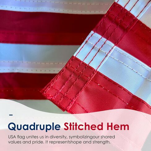 Boat Flag - 12x18 Inch American Flag, Heavy Duty 210D Nylon, Embroidered Stars, Sewn Stripes, Brass Grommets in Saudi Arabia