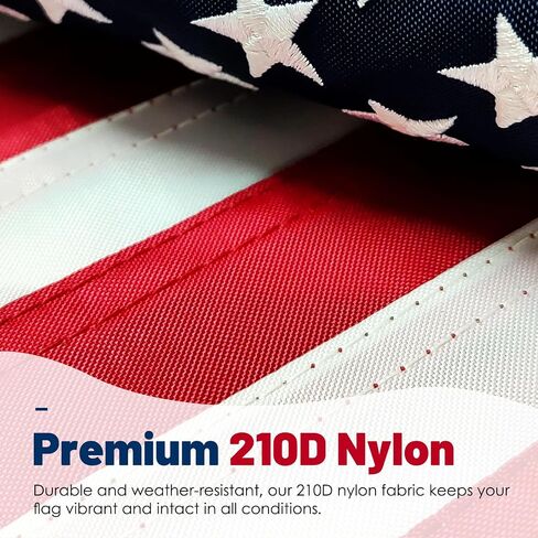 Boat Flag - 12x18 Inch American Flag, Heavy Duty 210D Nylon, Embroidered Stars, Sewn Stripes, Brass Grommets in Saudi Arabia