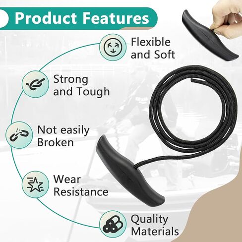 2Pcs MKA-45 Trolling Motor Rope Handle Replacement for Minn Kota Maxxum & Edge – Compatible with MinnKota Trolling Motor Lift & Release Rope (Black MKA-45 Trolling Handle) in Kuwait