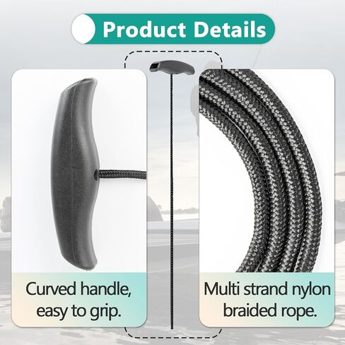 2Pcs MKA-45 Trolling Motor Rope Handle Replacement for Minn Kota Maxxum & Edge – Compatible with MinnKota Trolling Motor Lift & Release Rope (Black MKA-45 Trolling Handle) in Kuwait