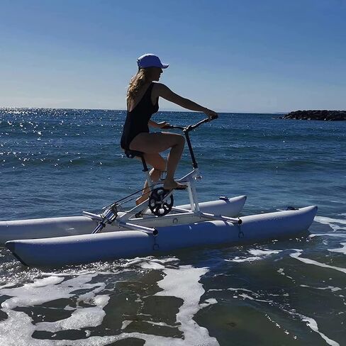 Water Bicycle Boat, Water Bikes, Inflatable Kayak Bikeboat for Lake, Inflatable Pedal Boat for Lake Ocean, Outdoor Pedal Bicycle Boat, Alloy Water Pedal Bicycle, Water Sports Equipment in Saudi Arabia