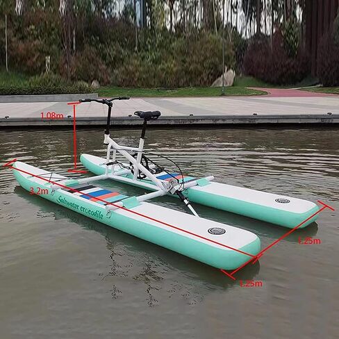 Water Bicycle Boat, Water Bikes, Inflatable Kayak Bikeboat for Lake, Inflatable Pedal Boat for Lake Ocean, Outdoor Pedal Bicycle Boat, Alloy Water Pedal Bicycle, Water Sports Equipment in Saudi Arabia