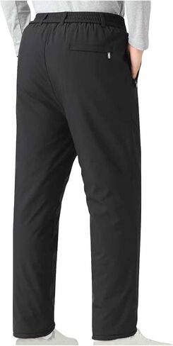 Men's Fce Lined Winter Pants, Soft Thermal Warm Trousers Casual Work Pants for Hiking Outdoor Flat Front Design in Saudi Arabia