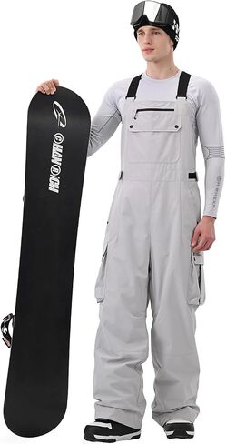 Men Ski Bib 3L Snowboard Baggy Pants Snow Overalls Waterproof Windproof Insulate Warm Winter in Saudi Arabia