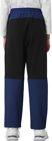 Kids Fleece Lined Snow Ski Pants Boys Girls Hiking Outdoor Pants Waterproof Elatsic Waist Insulated Trousers in Saudi Arabia