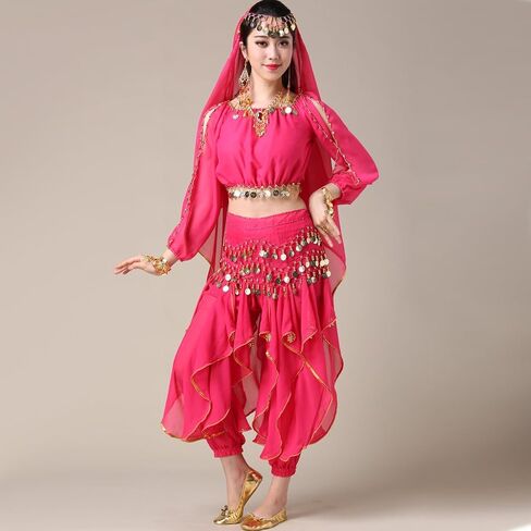 MUNAFIE Belly Dance Harem Pants - Tribal Costume Pants for Women, High Waisted Elastic Waistband, Soft Stretchy Fabric in Saudi Arabia
