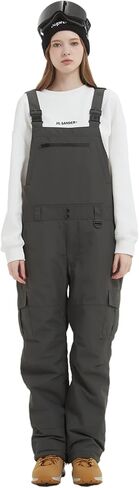 Women Men Snow Ski Bibs Pants Adjustable Windproof Waterproof Jumpsuit Snowboarding Insulated Warm Overall Trouser in Saudi Arabia