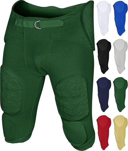 Exxact Sports Proline Youth Integrated Football Pants with 7 Flex Pads, Lightweight Football Practice Pants for Protection in Saudi Arabia