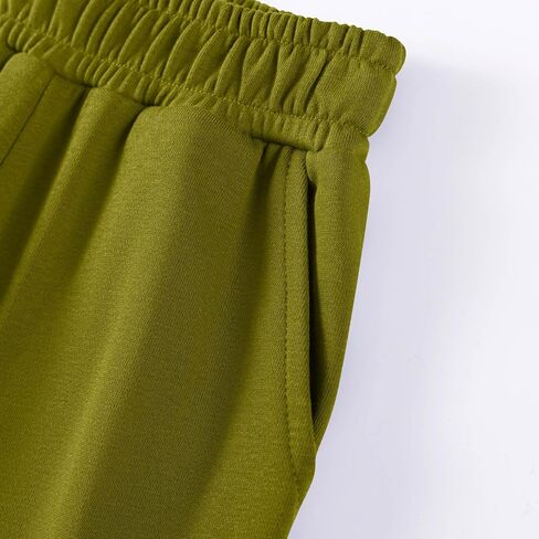 البضائع Sweatpants لصبي فضفاض الصوف مرونة الخصر مستقيم الساق سراويل للجري تجريب رياضي بنطلون مع جيوب in Saudi Arabia
