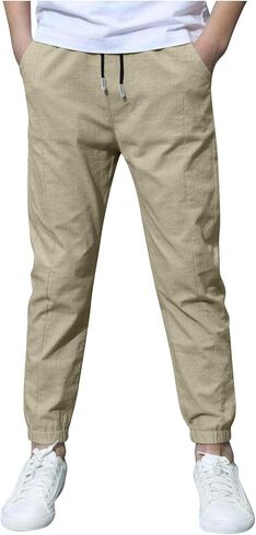 الأولاد البضائع ركض السراويل موضة مستقيم الساق بانت بسط سحب على بنطلون الركض Sweatpants مع جيوب in Saudi Arabia