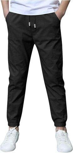 الأولاد البضائع ركض السراويل موضة مستقيم الساق بانت الركض في سن المراهقة Sweatpants بسط سحب على بنطلون مع جيوب in Kuwait