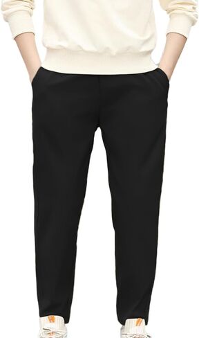 الأولاد السراويل فضفاضة مرونة الخصر Sweatpants الركض في سن المراهقة بانت بسط السراويل عارضة مع جيوب in Kuwait