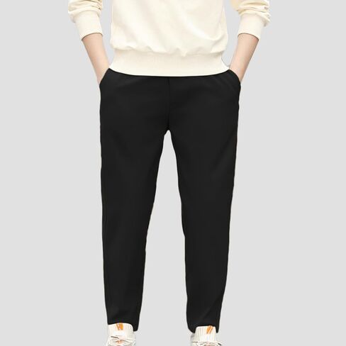 الأولاد السراويل فضفاضة مرونة الخصر Sweatpants الركض في سن المراهقة بانت بسط السراويل عارضة مع جيوب in Kuwait
