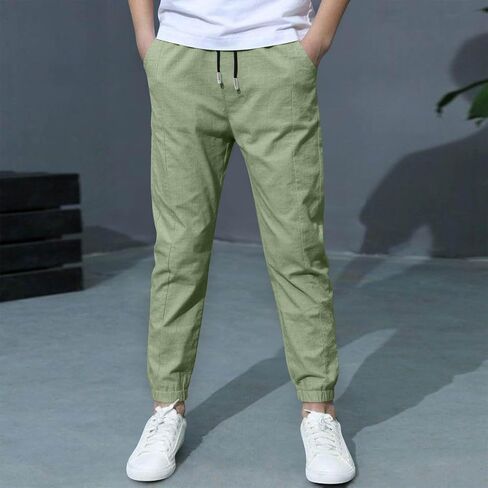 الأولاد البضائع ركض السراويل موضة مستقيم الساق بانت الركض في سن المراهقة Sweatpants بسط سحب على بنطلون مع جيوب in Kuwait