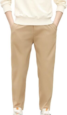 Boys Pants Baggy Elastic Waist Sweatpants Jogging Teenage Pant Stretchy Casual Trousers with Pockets in Saudi Arabia