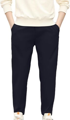 الأولاد السراويل فضفاضة مرونة الخصر Sweatpants الركض في سن المراهقة بانت بسط السراويل عارضة مع جيوب in Kuwait