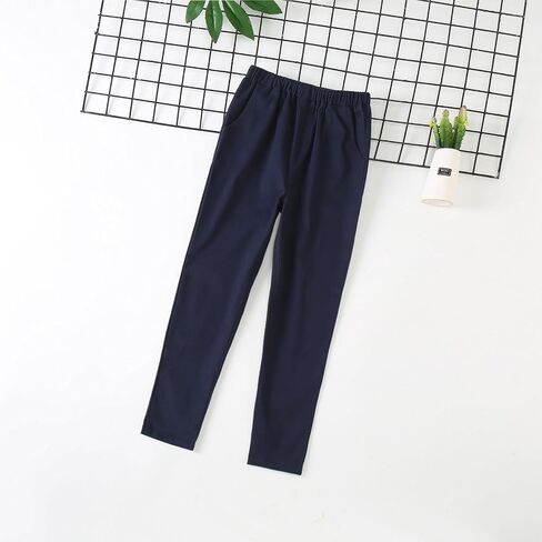 الأولاد السراويل فضفاضة مرونة الخصر Sweatpants الركض في سن المراهقة بانت بسط السراويل عارضة مع جيوب in Kuwait