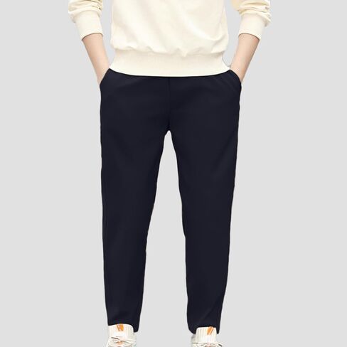 الأولاد السراويل فضفاضة مرونة الخصر Sweatpants الركض في سن المراهقة بانت بسط السراويل عارضة مع جيوب in Kuwait