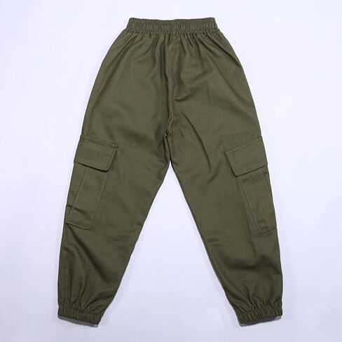 Boys Cargo Joggers Pants Casual Relaxed Fit Trousers Trendy Comfy Sweatpants Wide Leg Classic Pant with Pockets in Saudi Arabia