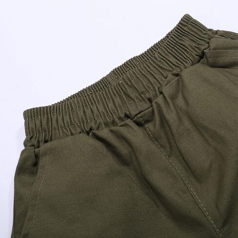 Boys Cargo Joggers Pants Casual Relaxed Fit Trousers Trendy Comfy Sweatpants Wide Leg Classic Pant with Pockets in Saudi Arabia