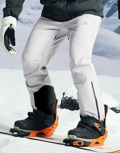 Pioneer Camp Men's Snow Ski Pants Waterproof Insulated Fleece Lined Softshell Snowboard Outdoor Hiking with Zipper Bottom Leg in Saudi Arabia