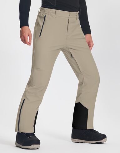 Pioneer Camp Men's Snow Ski Pants Waterproof Insulated Fleece Lined Softshell Snowboard Outdoor Hiking with Zipper Bottom Leg in Saudi Arabia