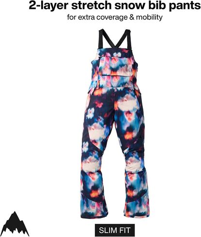 Burton Women's Reserve 2L Stretch Bib Pants, Floral Blur, Small in Saudi Arabia