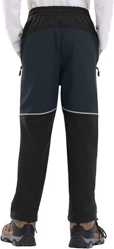 Rdruko Boys Kids Snow Ski Pants Waterproof Fleece Lined Warm Insulated Winter Pants for Outdoor Snowboard in Saudi Arabia