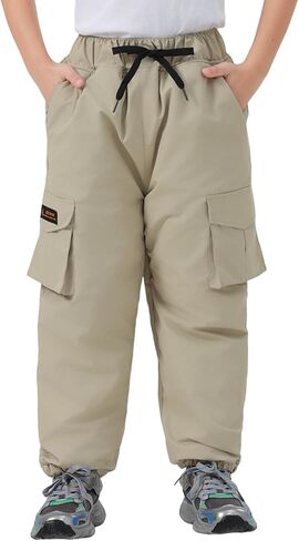 أطفال الثلوج السراويل الفتيان الفتيات الشتاء للماء السراويل الفضفاضة فضفاضة في الهواء الطلق على الجليد التزلج الرباط السراويل المرنة in Kuwait