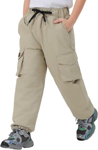 أطفال الثلوج السراويل الفتيان الفتيات الشتاء للماء السراويل الفضفاضة فضفاضة في الهواء الطلق على الجليد التزلج الرباط السراويل المرنة in Kuwait