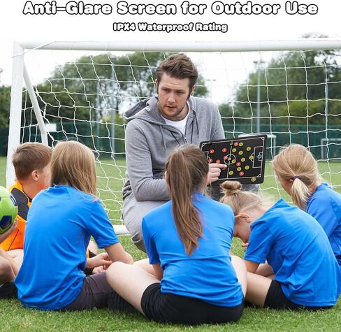 Soccer Coaching Board, 16" LCD Magnetic Screen with 25 Magnets - Electronic Tactics Board for Training, 0.3s One-Touch Erase & Lock, IPX4 Waterproof Portable Design, Includes Stylus Pen in Kuwait