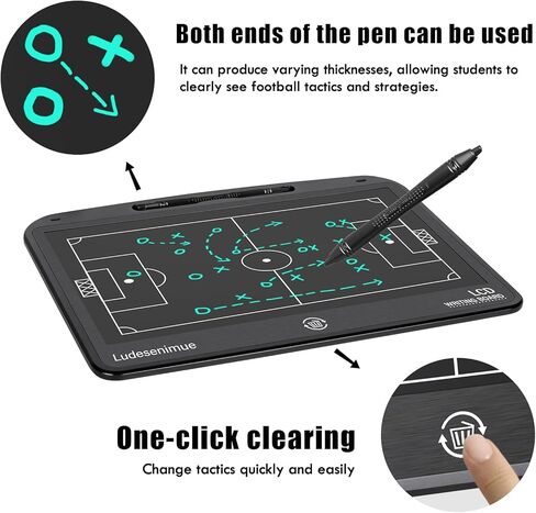 لوحة تدريب كرة القدم الإلكترونية - لوحة تكتيكات كرة القدم LCD مقاس 16 بوصة مع قلم ستايلس، هدايا مدرب كرة القدم، معدات التدريب in Kuwait