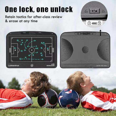 لوحة تدريب كرة القدم الإلكترونية - لوحة تكتيكات كرة القدم LCD مقاس 16 بوصة مع قلم ستايلس، هدايا مدرب كرة القدم، معدات التدريب in Kuwait