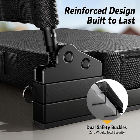 مقاعد ملعب مُدفأة مع دعم خلفي للمبيض، مقعد وسادة سميك قابل للحمل بخمسة زوايا وارتفاع قابل للتعديل مع حقيبة تخزين حامل أكواب، يتضمن حزام الكتف، يستخدم للأحداث الرياضية والحفلات الموسيقية in Kuwait