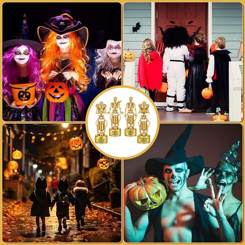 6 Pack Halloween Trophy Best Costume Trophy Skeleton Trophies, Halloween Trophy Awards for Kids Adults Halloween Party Prizes Contest Prizes Funny Trophy for Halloween Party Supplies in Saudi Arabia
