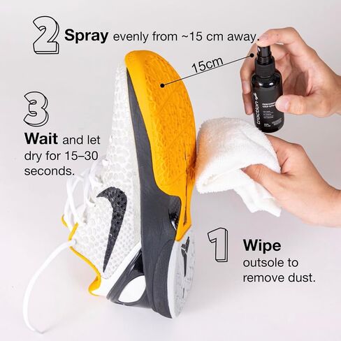 Traction+ Premium Shoe Grip Spray – Anti Slip Court Traction Restore for Basketball, Volleyball, Pickleball & Indoor Sports | Natural, Odorless, No Residue | 60 mL / 100 mL / 150 mL in Saudi Arabia