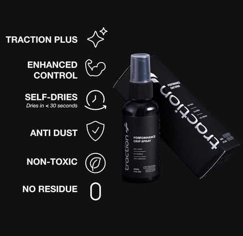 Traction+ Premium Shoe Grip Spray – Anti Slip Court Traction Restore for Basketball, Volleyball, Pickleball & Indoor Sports | Natural, Odorless, No Residue | 60 mL / 100 mL / 150 mL in Saudi Arabia