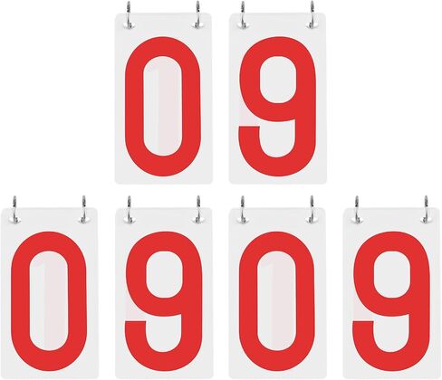 GOGO 6 Sets Score Reporter, 3-1/8 x 5-1/2 Inches Number Flip Chart for Scoreboard 0-9 in Saudi Arabia