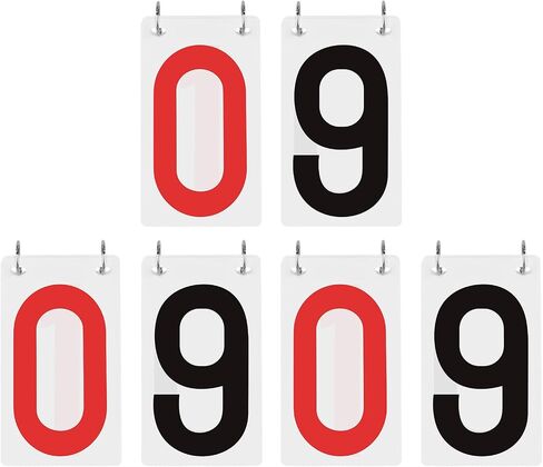GOGO 6 Sets Score Reporter, 3-1/8 x 5-1/2 Inches Number Flip Chart for Scoreboard 0-9 in Saudi Arabia