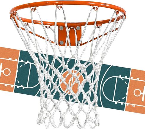 PSLER Basketball net Outdoor, Basketball Hoop net White Standard Basketball net Measures 22 inches and has 12 Loops, suitables for Indoor and Outdoor Professional Competition. in Saudi Arabia