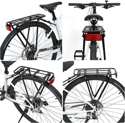 Bike Rear Rack Aluminum: Fits Most 26-29" No Disc Brake & Some Disc Brake Bikes (See The Image Gallery to Check Compatibility), 60lbs Capacity Bike Cargo Rack, Assembly in Saudi Arabia