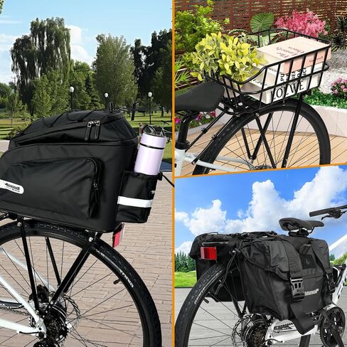 Bike Rear Rack Aluminum: Fits Most 26-29" No Disc Brake & Some Disc Brake Bikes (See The Image Gallery to Check Compatibility), 60lbs Capacity Bike Cargo Rack, Assembly in Saudi Arabia