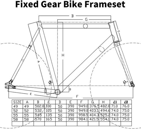 700C Fixed Gear Bike Frameset 49CM 52CM 55CM 58CM Aluminum Alloy Racing Track Frame C Brake Quick Release 100/120mm QR(Violet A,49cm) in Saudi Arabia