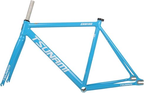 700C Fixed Gear Bike Frameset 49CM 52CM 55CM 58CM Aluminum Alloy Racing Track Frame C Brake Quick Release 100/120mm QR(Violet A,49cm) in Saudi Arabia
