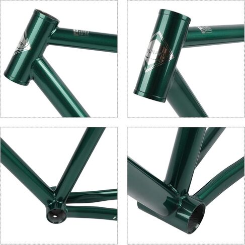 50 52 55CM Cr-Mo Steel Bike Frame 700C Fixed Gear Frameset Track C Brake 100/120mm Quick Release BSA BB68mm(Silver,55cm) in Saudi Arabia