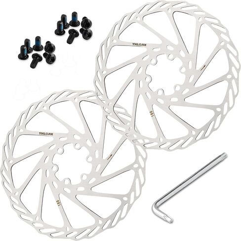 180mm Disc Brake Rotor With 6 Bolts & T25 Torx Tool, Stainless Steel Bike Rotor for Mountain Bike/Road Bike/MTB/BMX, Fits 44mm Threaded Hub (Anti-Rust & Heat-Resistant) (180mm*1pcs) in Saudi Arabia