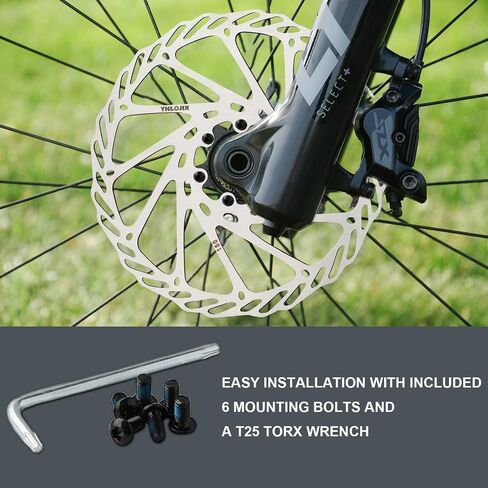 180mm Disc Brake Rotor With 6 Bolts & T25 Torx Tool, Stainless Steel Bike Rotor for Mountain Bike/Road Bike/MTB/BMX, Fits 44mm Threaded Hub (Anti-Rust & Heat-Resistant) (180mm*1pcs) in Saudi Arabia