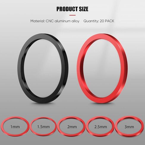 Skylety 20 Pieces Bike Bicycle Bottom Bracket Spacer 7 8 9 10 11 Speed Cassette Aluminum Alloy Flywheel Hub Washer Flywheel Hub Spacer 1 mm 1.5 mm 2 mm 2.5 mm 3 mm Bottom Bracket Washer BB in Saudi Arabia